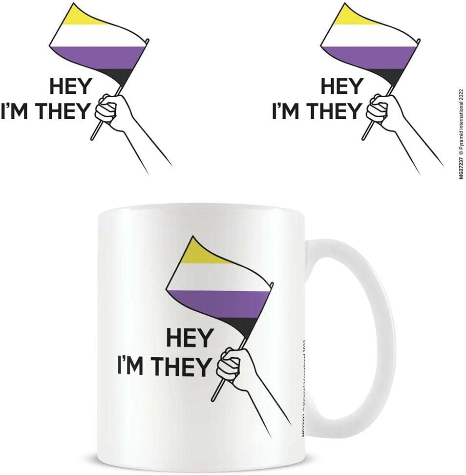 Pyramid International Non Binary Mug (One Size) (White/Black/Purple
