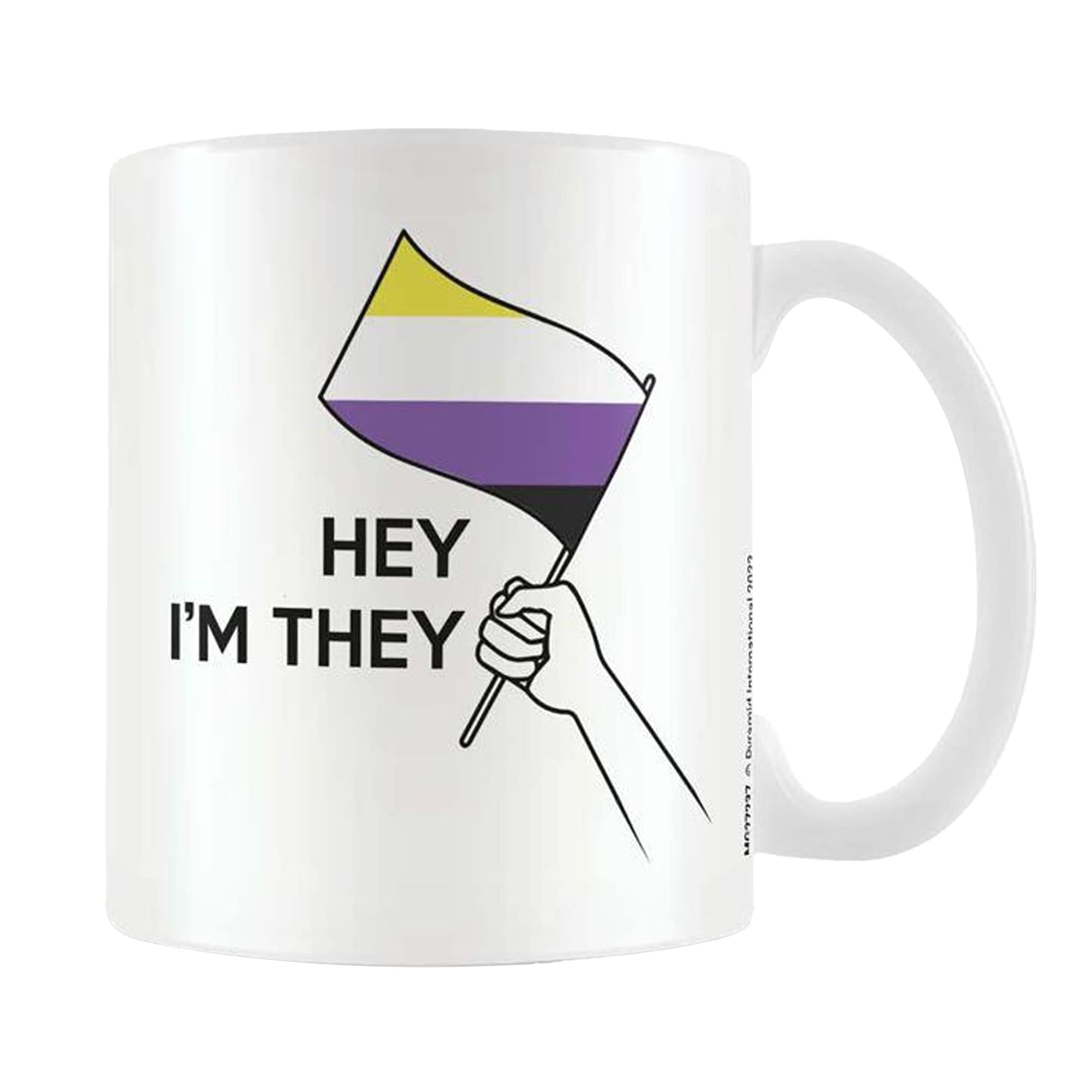 Pyramid International Non Binary Mug (One Size) (White/Black/Purple