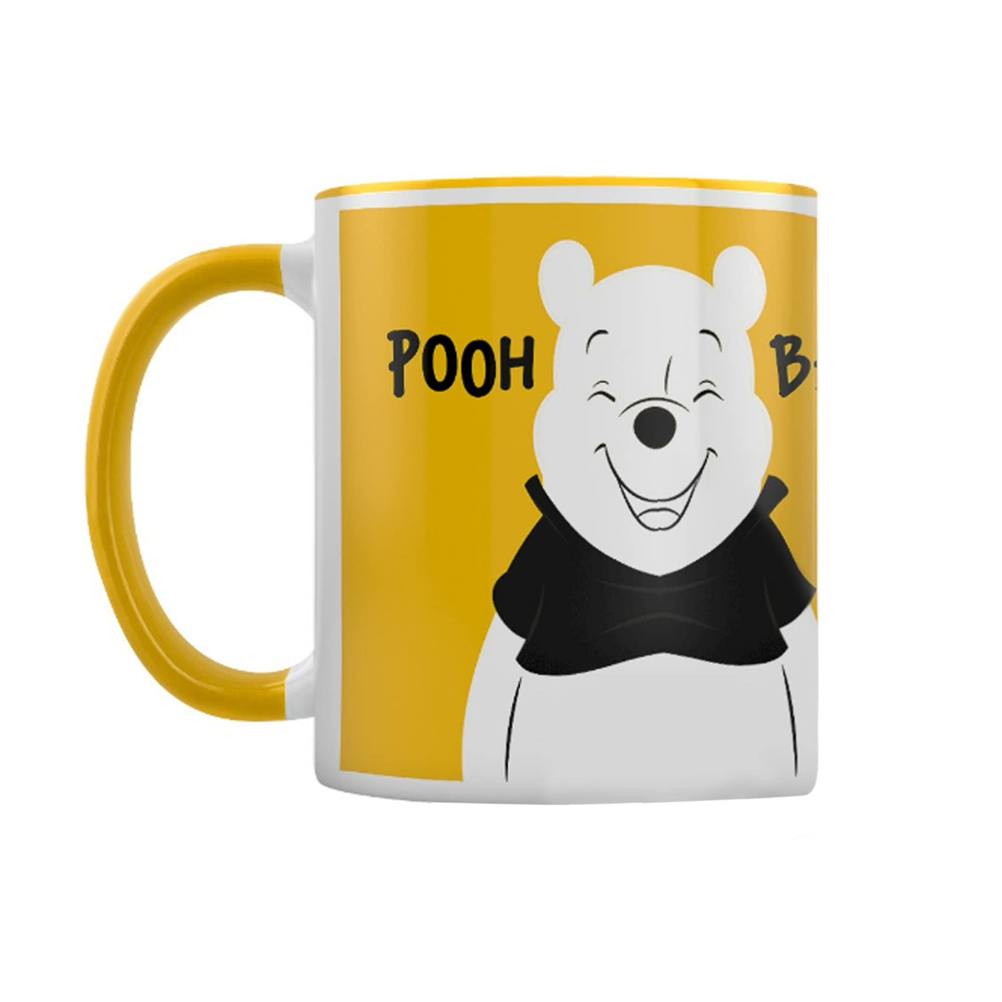 Winnie the Pooh - Cup Interior Design in Two Colours Faces (one Size) (Yellow, White)
