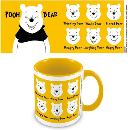 Winnie the Pooh - Cup Interior Design in Two Colours Faces (one Size) (Yellow, White)