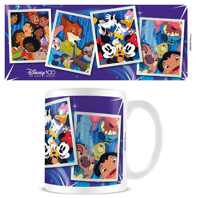 Disney Mug (Disney 100 Zootropolis and Mickey Mouse Photo Booth Design) 11oz Ceramic Coffee Mug, Disney Gifts for Women and Men - Official Merchandise