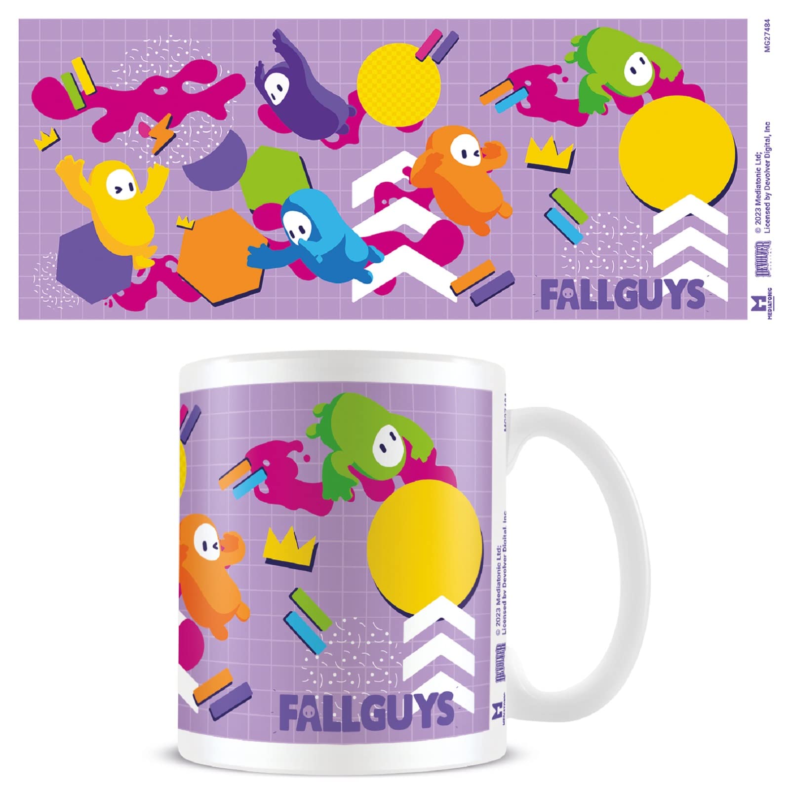 Pyramid International Fall Guys Mug (Running Amok Design) in Presentation Gift Box, 11oz Ceramic Coffee Mug, Cups and Coffee Mugs for Women and Men, Mugs for Kids - Official Merchandise