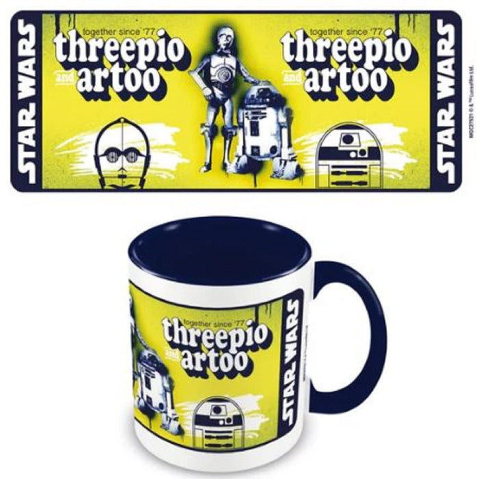 Star Wars Mug (RD2D & C-3PO Design) 11oz Coffee Mug & Large Mug Presentation Star Wars Gift Box - Official Star Wars Merchandise