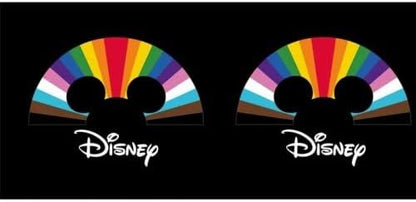 Disney Pride Mickey Mouse Mug in Presentation Gift Box (Pride Mickey Mouse Design) 11oz Ceramic Black Mug. Disney Mug Gift Set - Official Merchandise