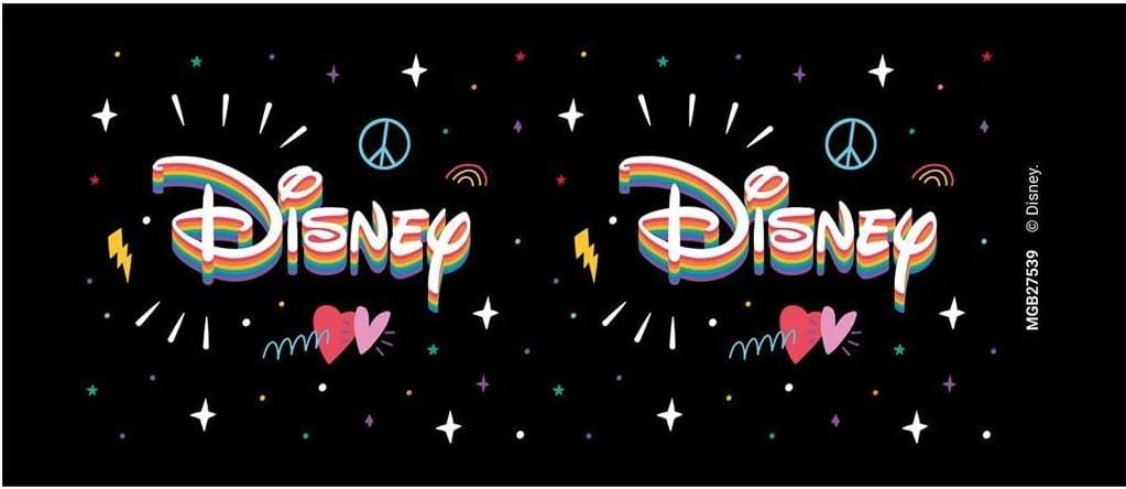Disney Pride Mug in Presentation Gift Box (Disney Pride Logo Design) 11oz Ceramic Black Mug. Disney Rainbow Mug - Official Merchandise