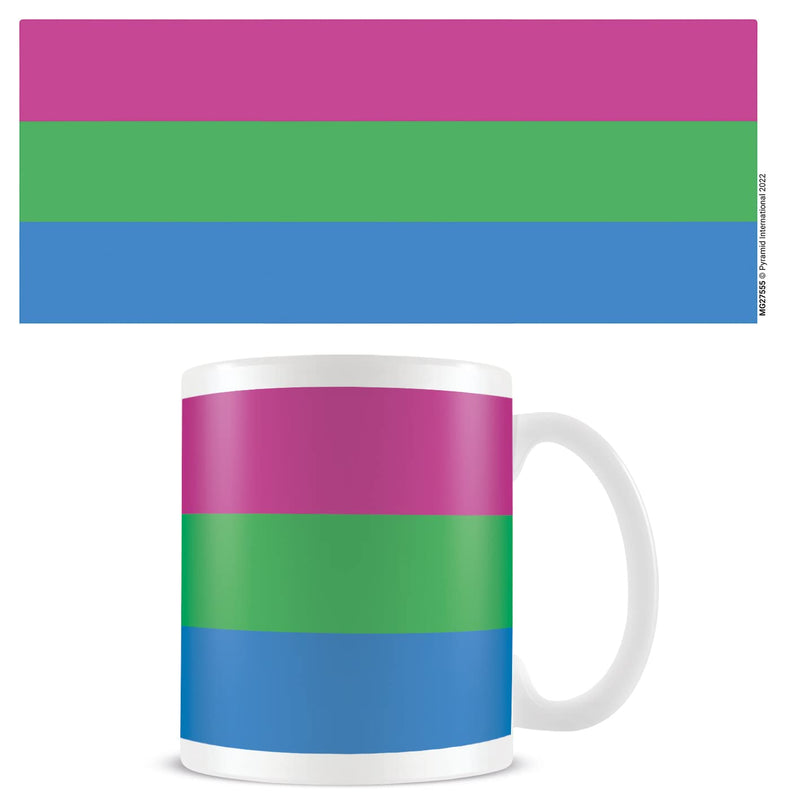 Pyramid International Pride Mug (Polysexual Pride Design) Flaggenverpackung, 325 ml Keramiktasse