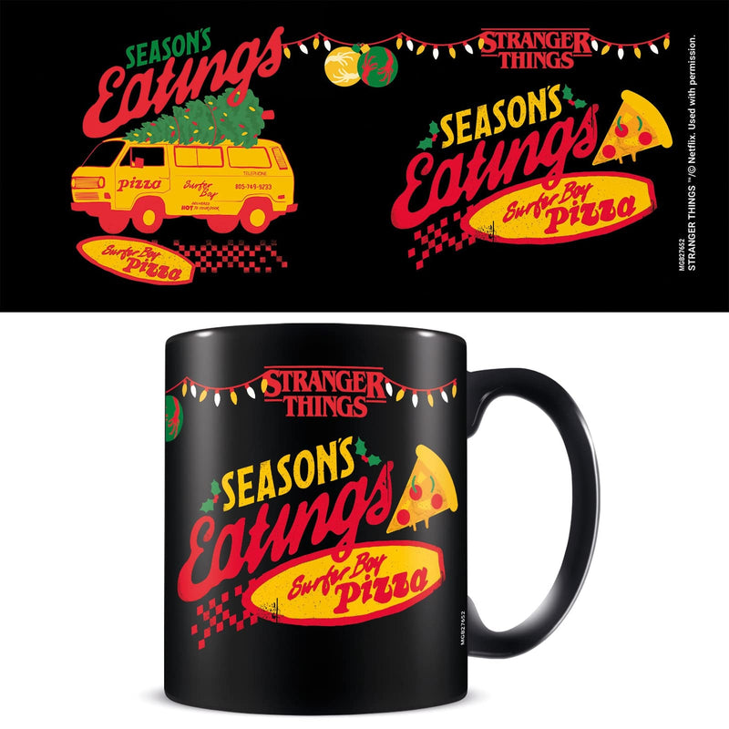 Pyramid International Stranger Things Mug (Season's Eatings Design) 11oz Coffee Mug in Presentation Stranger Things Gift Box - Official Stranger Things Merchandise
