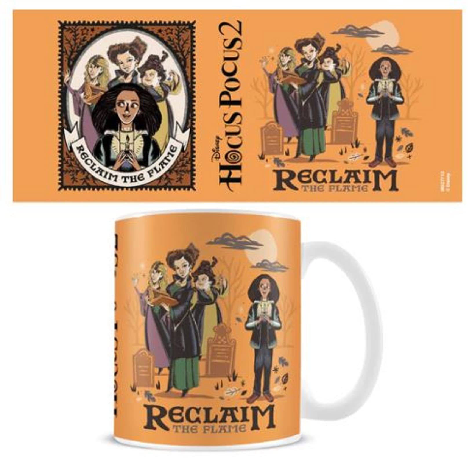 Pyramid International Hocus Pocus 2 Coffee Mug in Presentation Gift Box (Reclaim The Flame Design) Hocus Pocus Mug 11oz Ceramic. Hocus Pocus Two White Mug - Official Merchandise