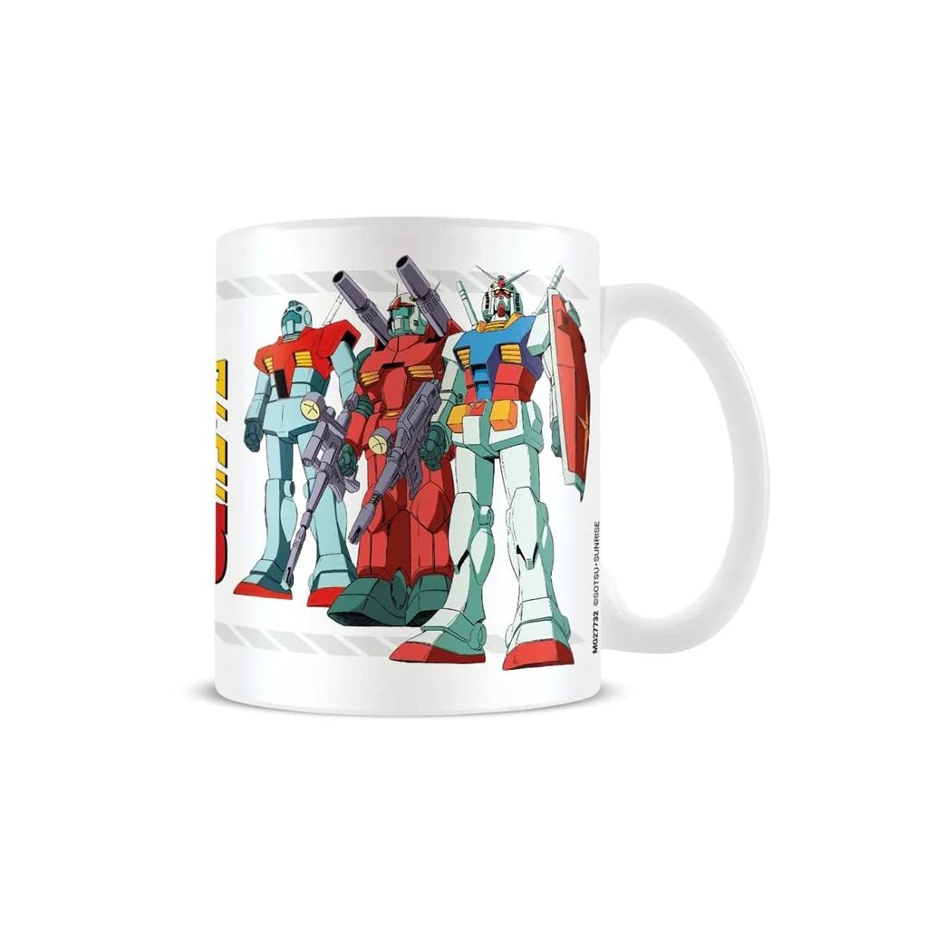 Pyramid International Gundam Mug (Gundam Mobile Suit Design) 11oz Ceramic White Mug, Coffee Mug & Large Mug in Presentation Gift Box - Official Gundam Merchandise