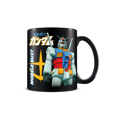 Pyramid International Gundam Mug (Mobile Suit Design) 11oz Ceramic Black Mug, Coffee Mug & Large Mug in Presentation Gift Box - Official Gundam Merchandise