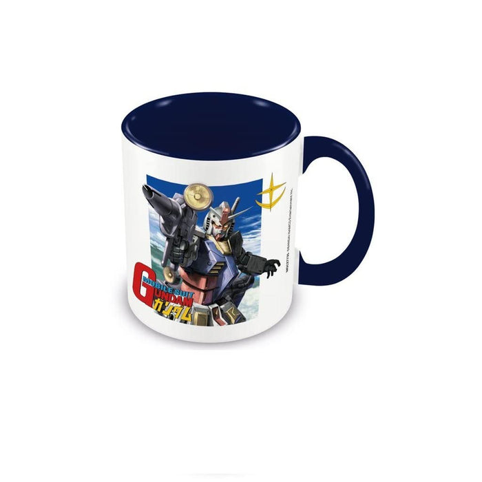 Gundam Mug (Gundam Mobile Suit Design) 11oz Ceramic Blue and White Mug, Coffee Mug & Large Mug in Presentation Gift Box - Official Gundam Merchandise
