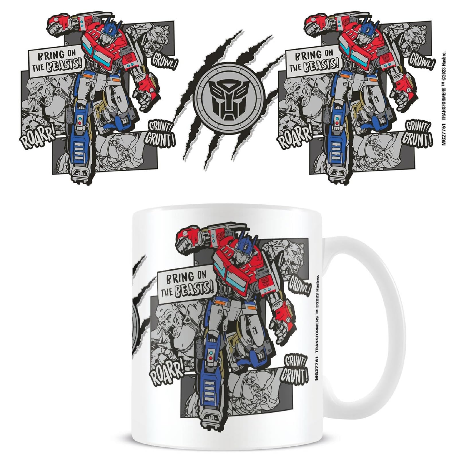 Pyramid International Transformers Mug (Bring on The Beasts Design) 11oz Ceramic Coffee Mug, Cups and Coffee Mugs for Men and Mugs for Women - Official Merchandise