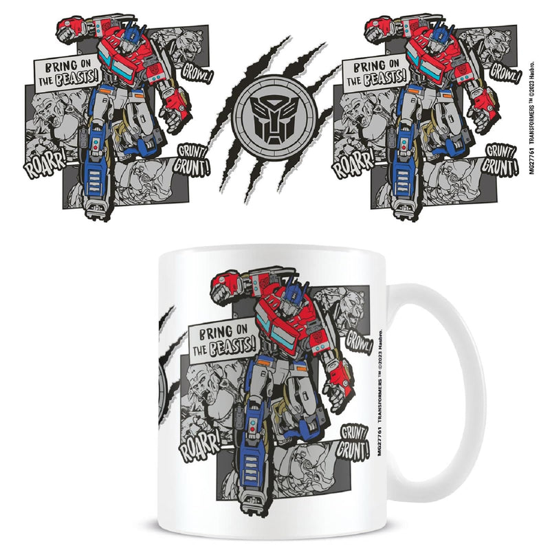 Pyramid International Transformers Mug (Bring on The Beasts Design) 11oz Ceramic Coffee Mug, Cups and Coffee Mugs for Men and Mugs for Women - Official Merchandise