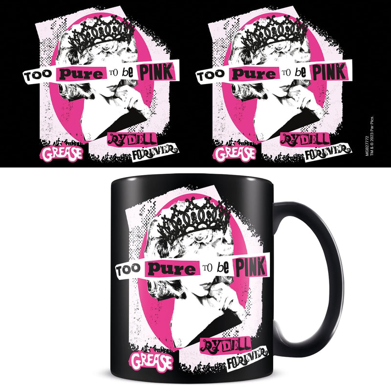 Grease - Mug TOO PURE TO BE PINK (Taille unique) (Noir/Rose