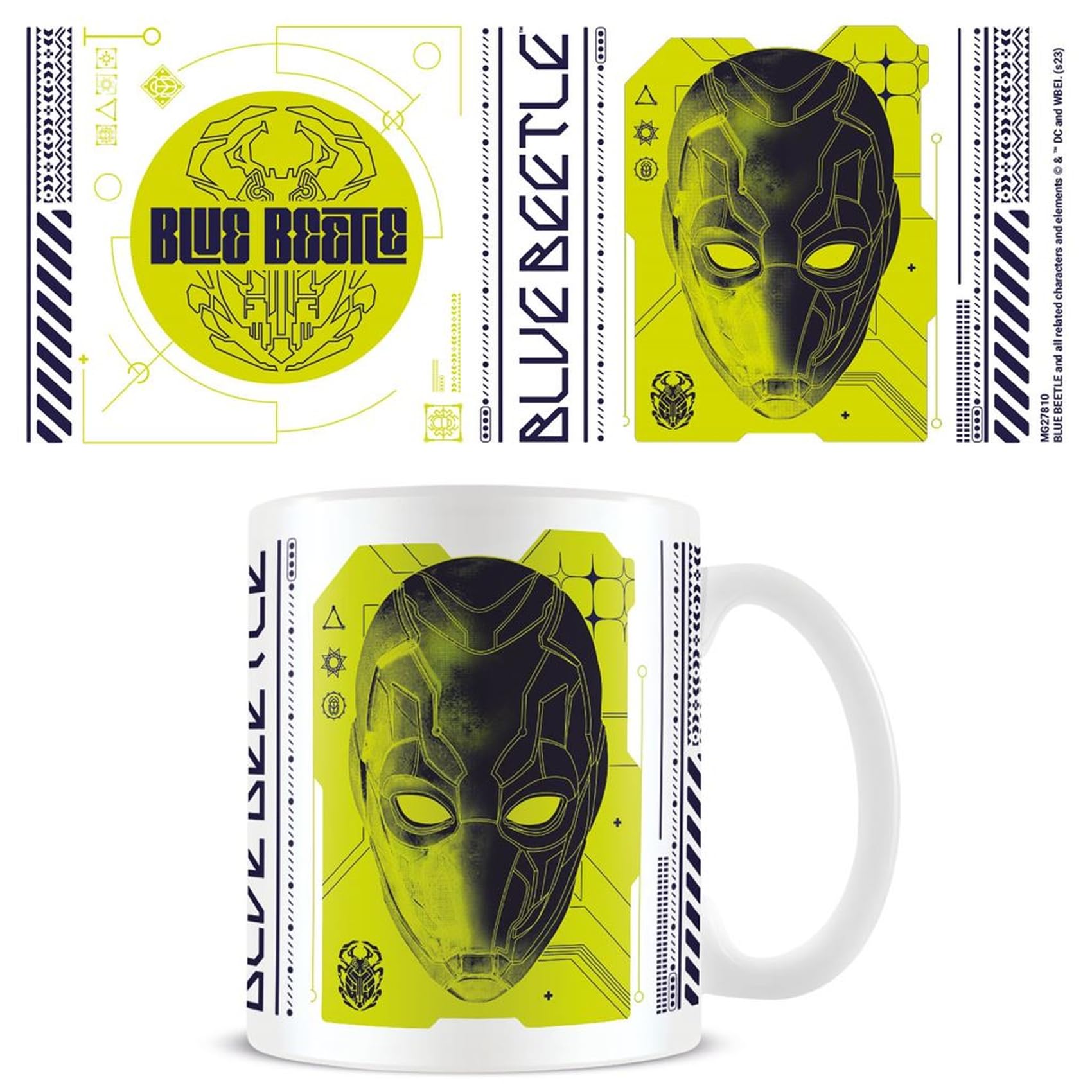 Pyramid International Blue Beetle Mug (Alien Biotech Design) 11oz Ceramic Coffee Mug, Cups and Coffee Mugs for Women, Men and Kids - Official Merchandise