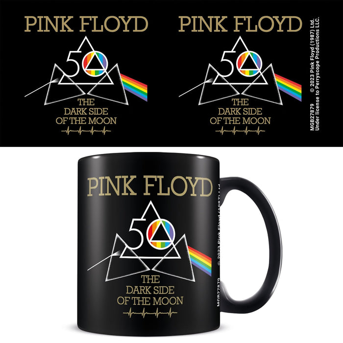 Pyramid International Pink Floyd Mug (Dark Side 50th Anniversary Design) 11oz Ceramic Coffee Mug, Cups and Coffee Mugs for Men, Mugs for Women - Official Merchandise