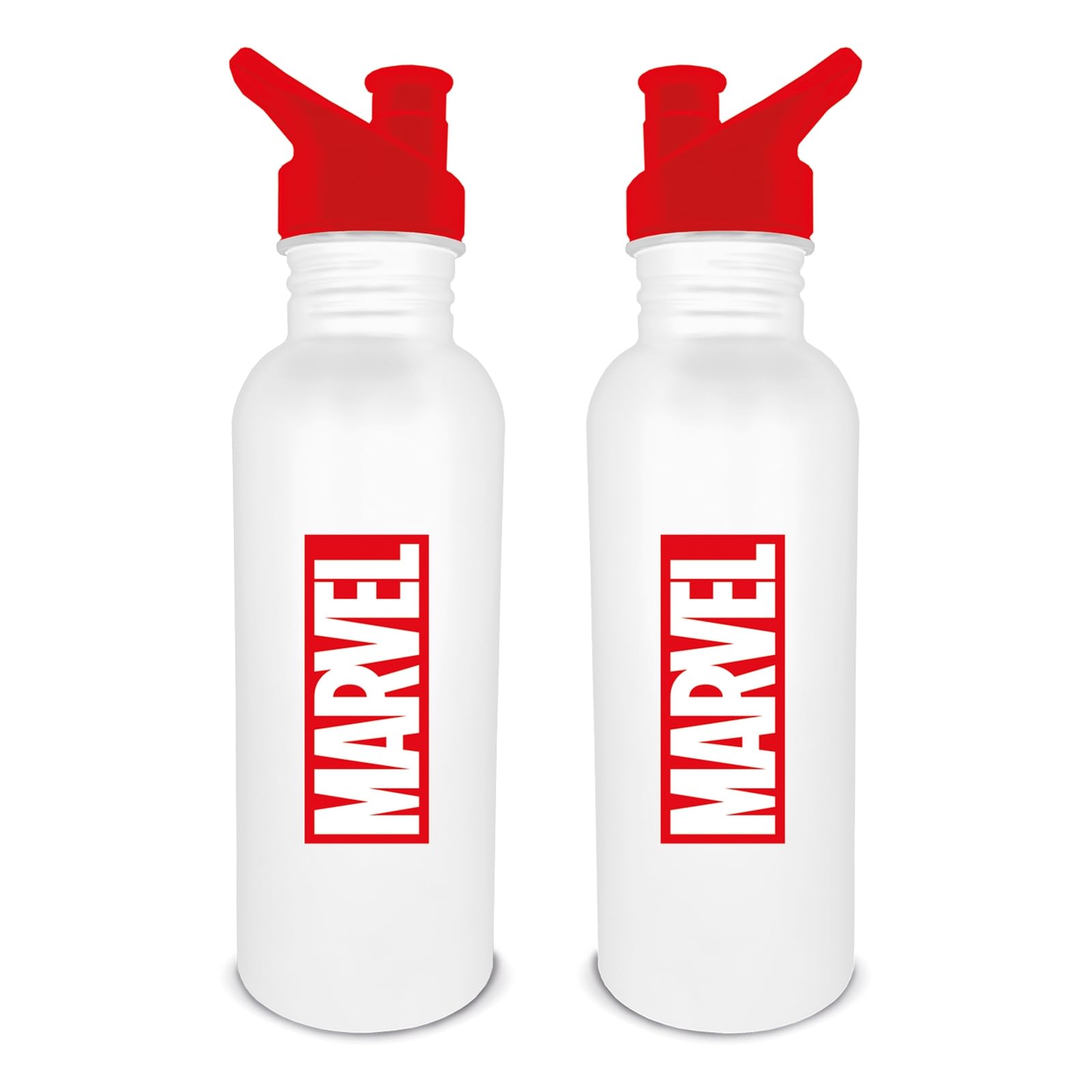 Marvel Water Bottle (Logo Design) 700ml Metal Water Bottle, Marvel Gifts for Men, Women and Kids, Girls Water Bottle, Boys Water Bottle, Kids Metal Water Bottle - Official Merchandise