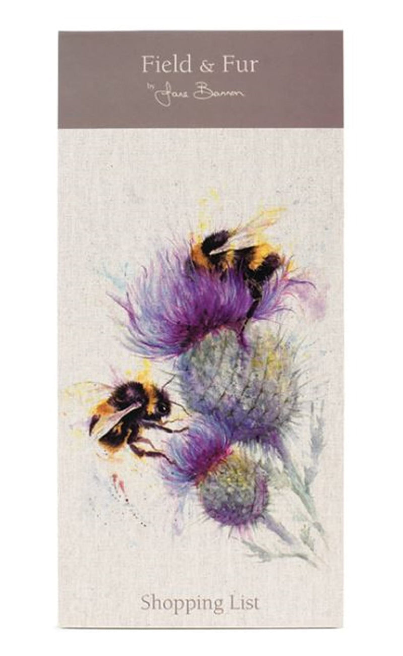 Pyramid International Jane Bannon Shopping List Notebook (Bees on Thistle Design) 10cm x 21cm - Official Merchandise