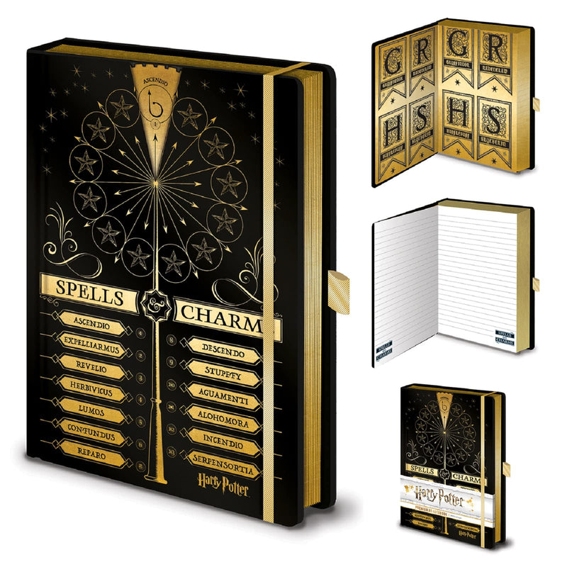 Pyramid International HARRY POTTER Notebook (Spells and Charms Design) A5 Writing Pad and Journal- Official Merchandise