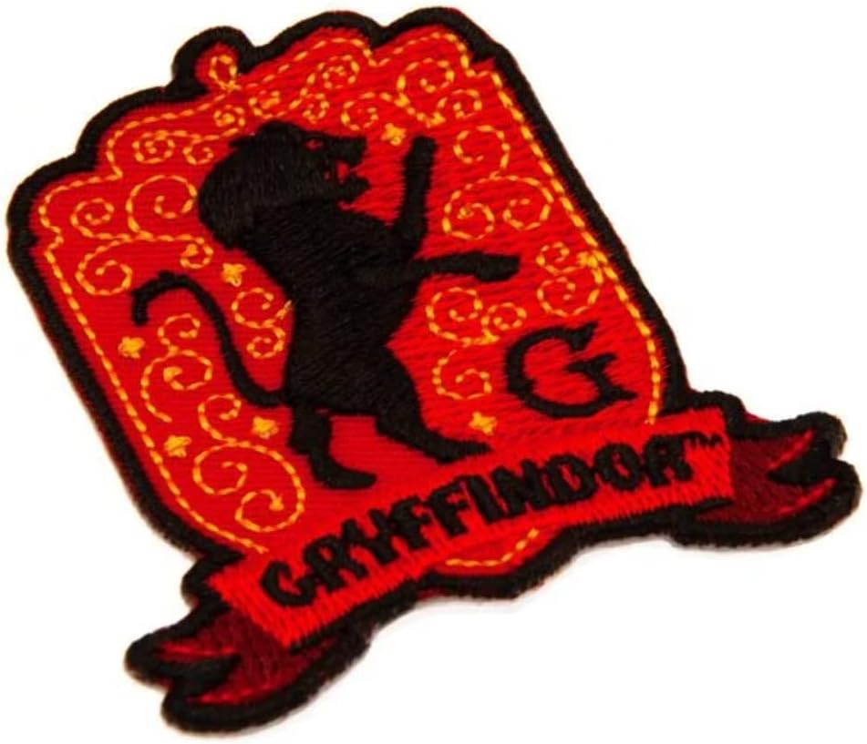 Harry Potter Gryffindor Iron On Patch 70mm x 55mm Red/Black