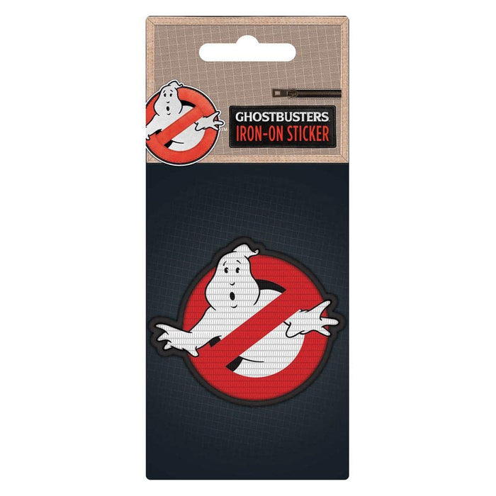 Ghostbusters Logo Iron On Patch (55mm x 65mm) (Red/White)