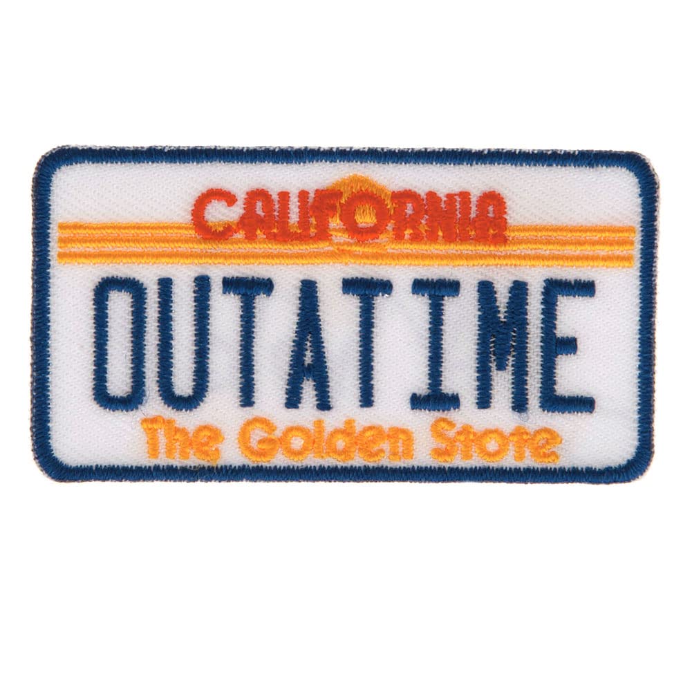 BACK TO THE FUTURE (LICENSE PLATE) EMBROIDERY (IRON ON) STICKER