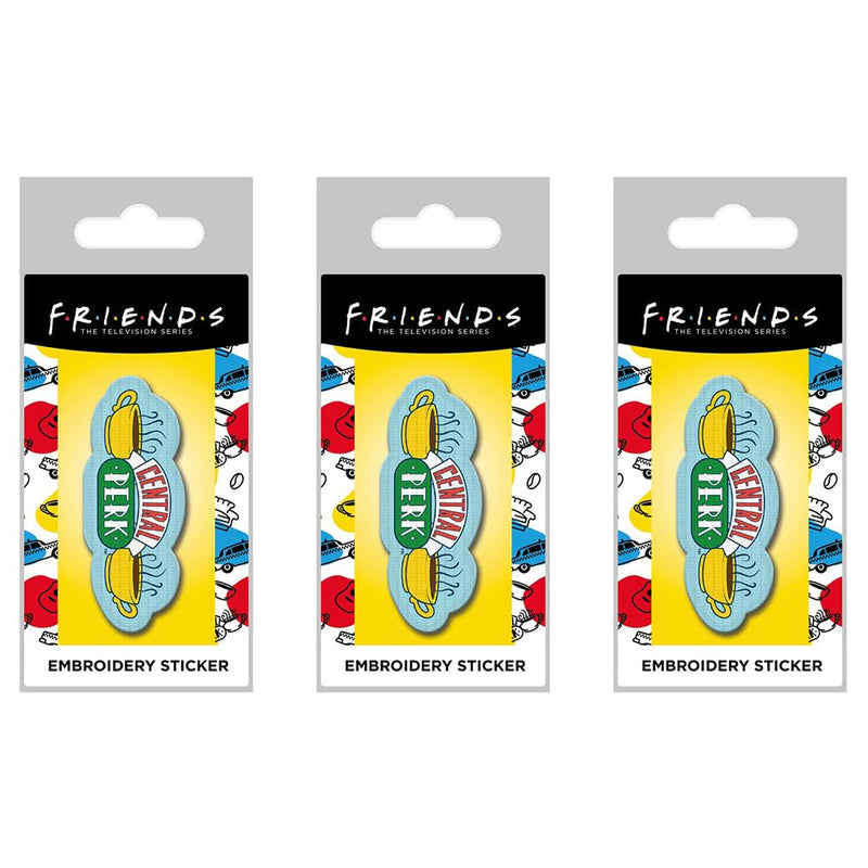 FRIENDS Central Perk Embroidered Iron On Patch (One Size) (Yellow/Green/White