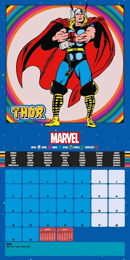 Marvel Comics Calendar 2024 - Month to a View Planner 30cm x 30cm, Marvel Gifts for Men and Women, Marvel Gifts for Boys and Girls, Kids Calendar - Official Merchandise