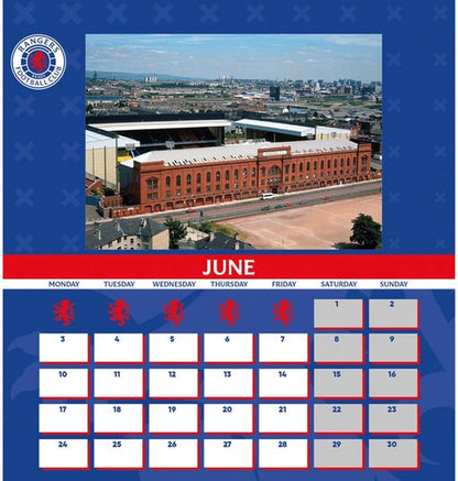 Rangers FC Calendar 2023 - Month to a View Desk Calendar 15cm x 19cm, Rangers FC Gifts for Men and Women - Official Merchandise