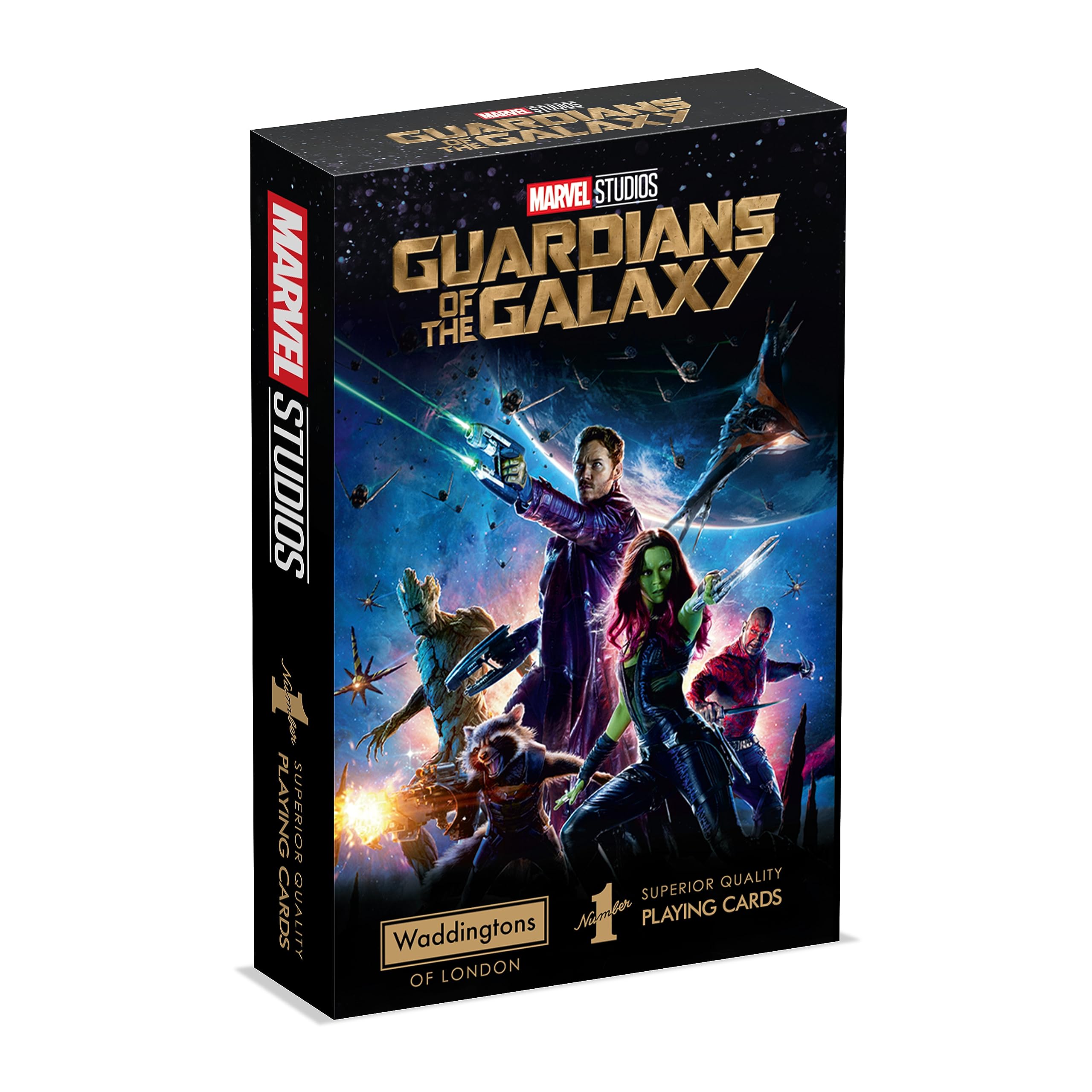 Waddingtons Number 1 Guardians of the Galaxy Card Game, Play with your favourite Superheroes including Rocket, Groot, Star Lord, Thor and Gamora, great gift for ages 6 plus