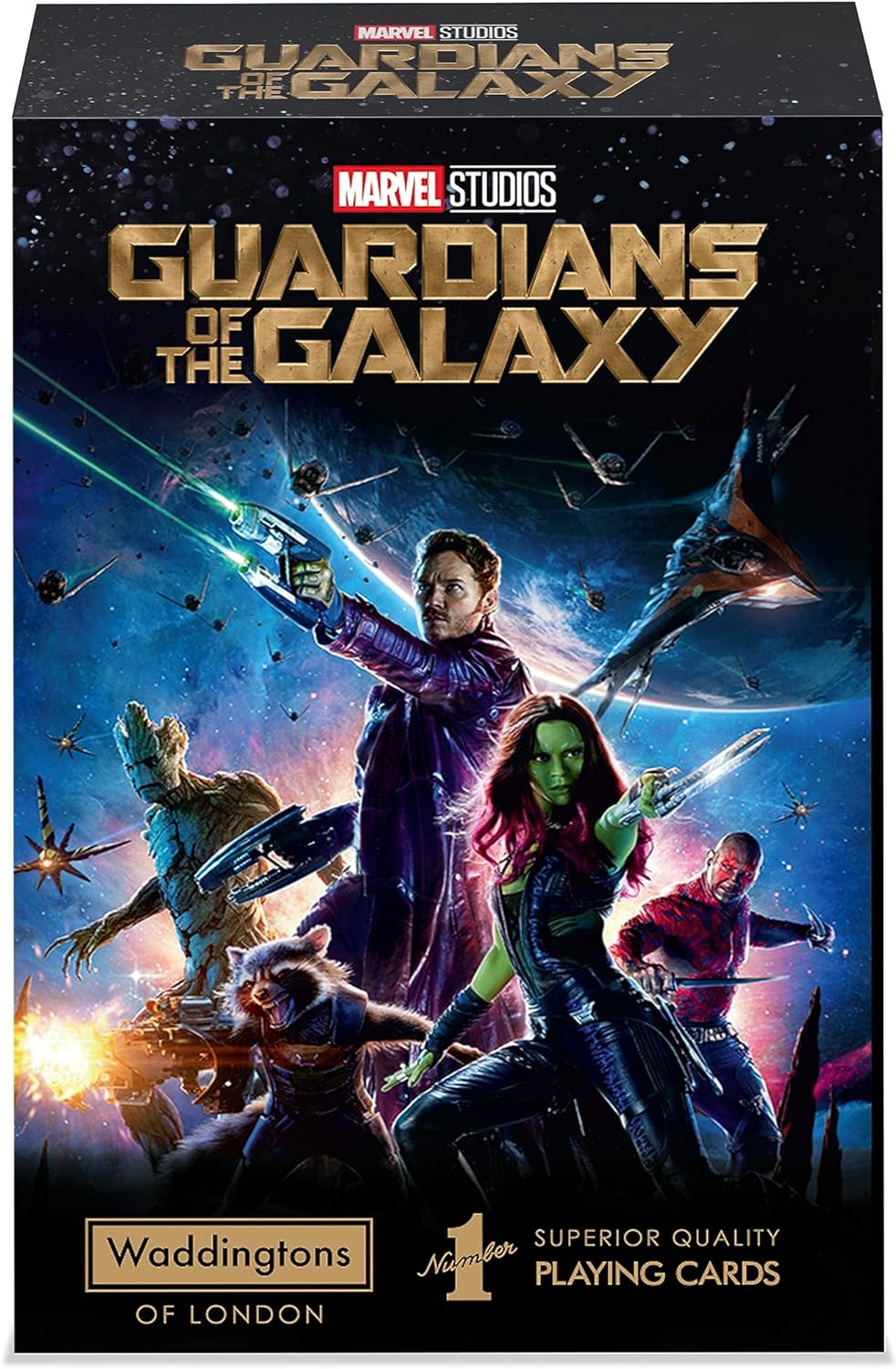 Waddingtons Number 1 Guardians of the Galaxy Card Game, Play with your favourite Superheroes including Rocket, Groot, Star Lord, Thor and Gamora, great gift for ages 6 plus