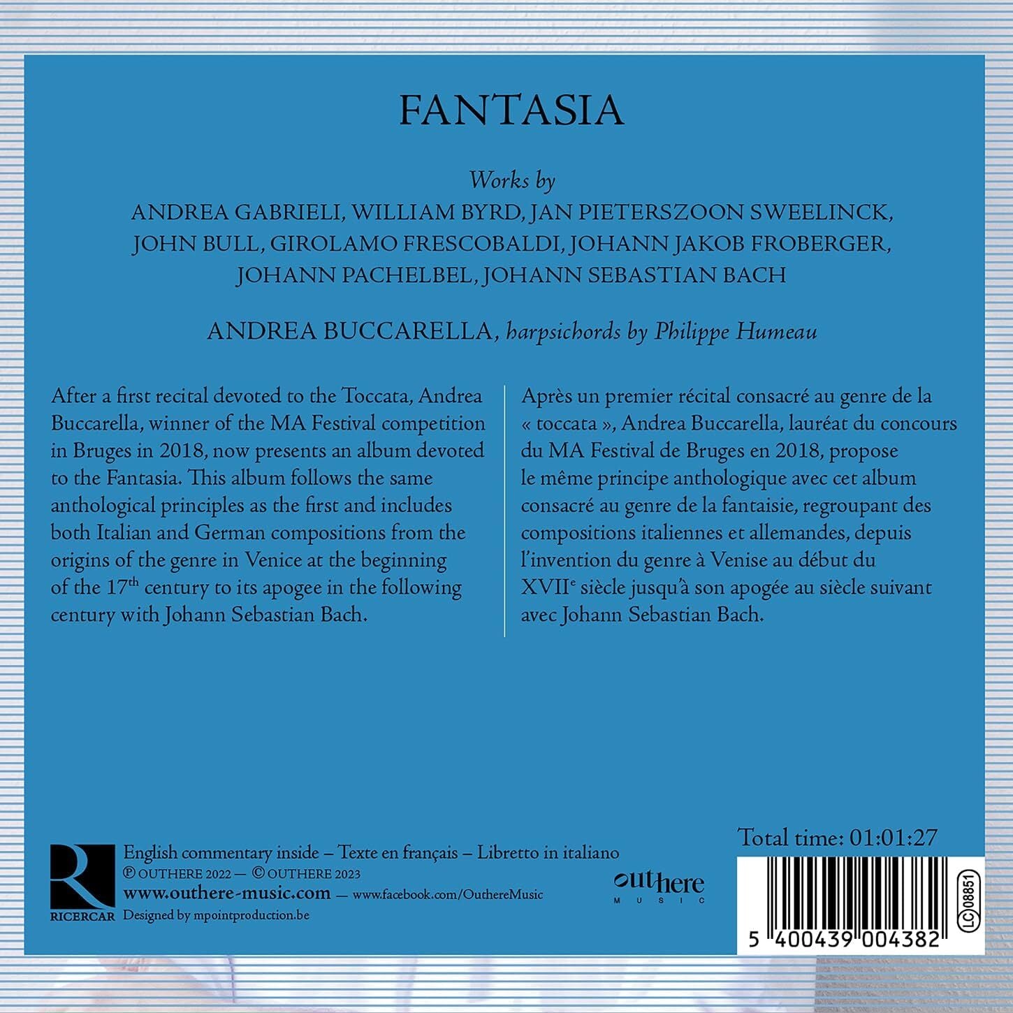 Andrea Buccarella: Fantasia: From Andrea Gabrieli to Johann Sebastian Bach