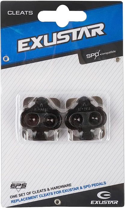Exustar E-C05F EPS-M & Shimano MTB SPD Cleats, Pair, Black