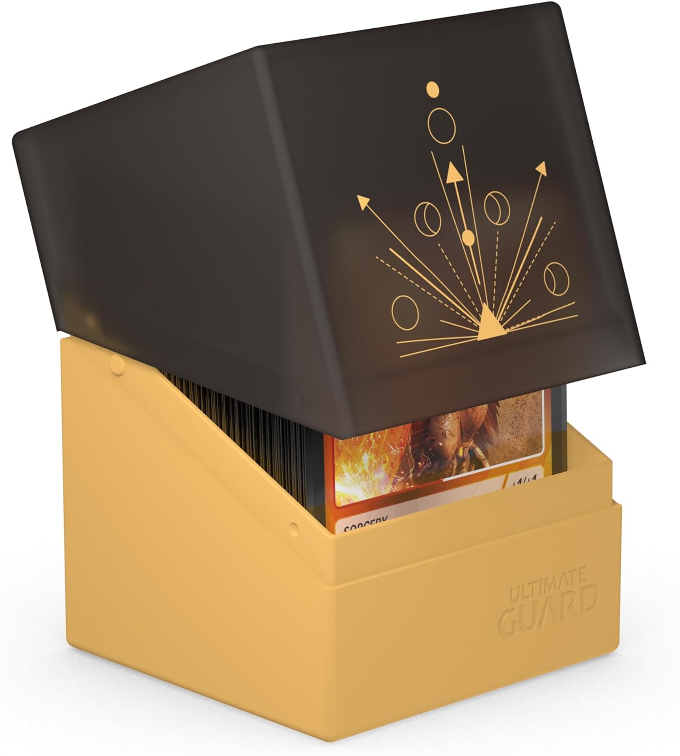Ultimate Guard Exclusive Boulder Druidic Secrets 100+, Deck Case for 100 Double-Sleeved TCG Cards, Sol, Secure & Durable Storage for Trading Card Games