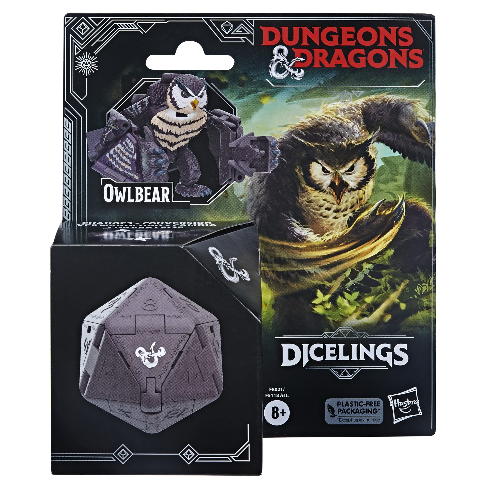 Dungeons & Dragons F8021 Dicelings Owlbear D&D Collection Action Figures & Toys Black Owlbear