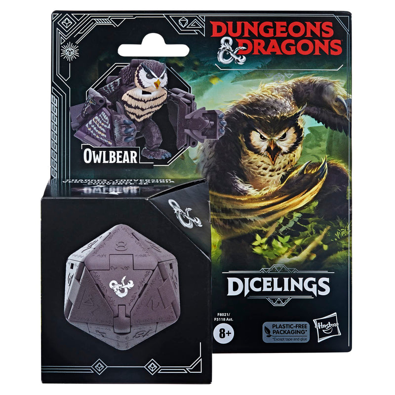 Dungeons & Dragons F8021 Dicelings Owlbear D&D Collection Action Figures & Toys Black Owlbear