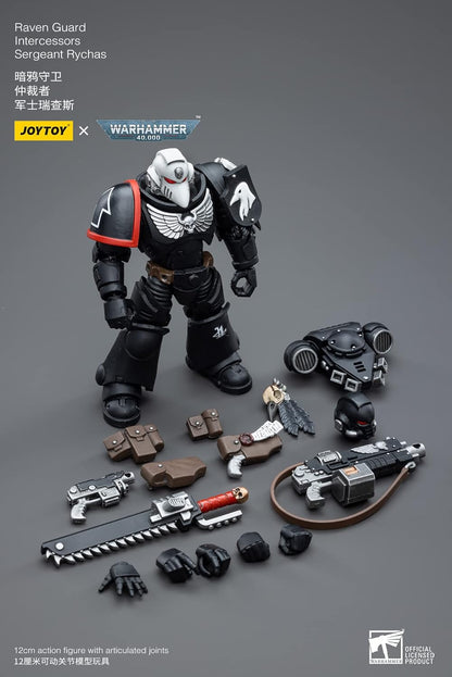 Joy Toy (CN) Warhammer 40k figurine 1/18 Raven Guard Intercessors Sergeant Rychas 12 cm