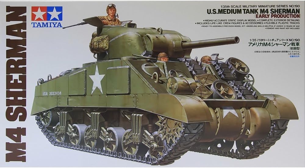 Tamiya 35190– 1: 35 WWII US Military Tank M4 Sherman (3