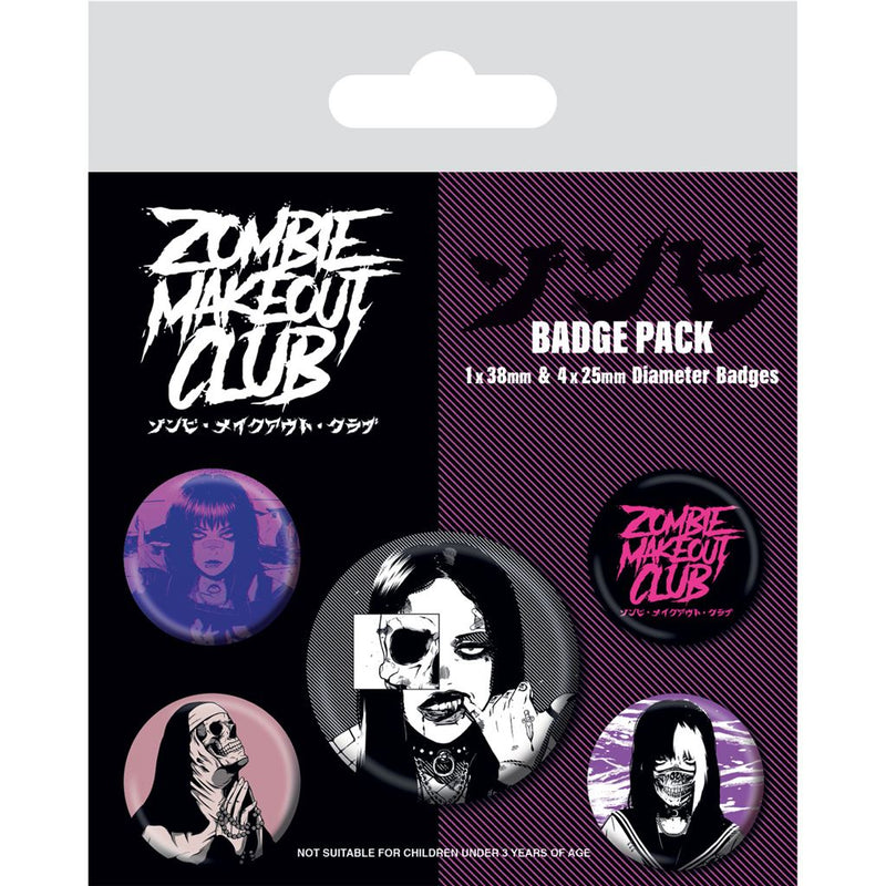 ZOMBIE MAKEOUT CLUB BADGE PACK