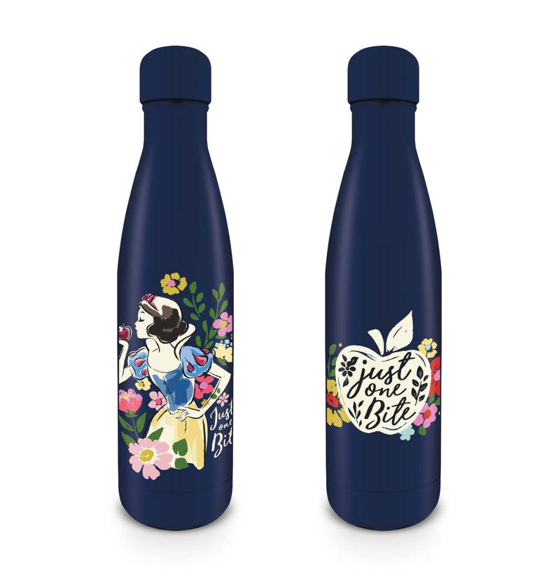 Pyramid International Disney Snow White Metal Drinks Bottle (Just One Bite Design) 19oz / 540ml Water Bottle - Official Merchandise, Red,rose,white