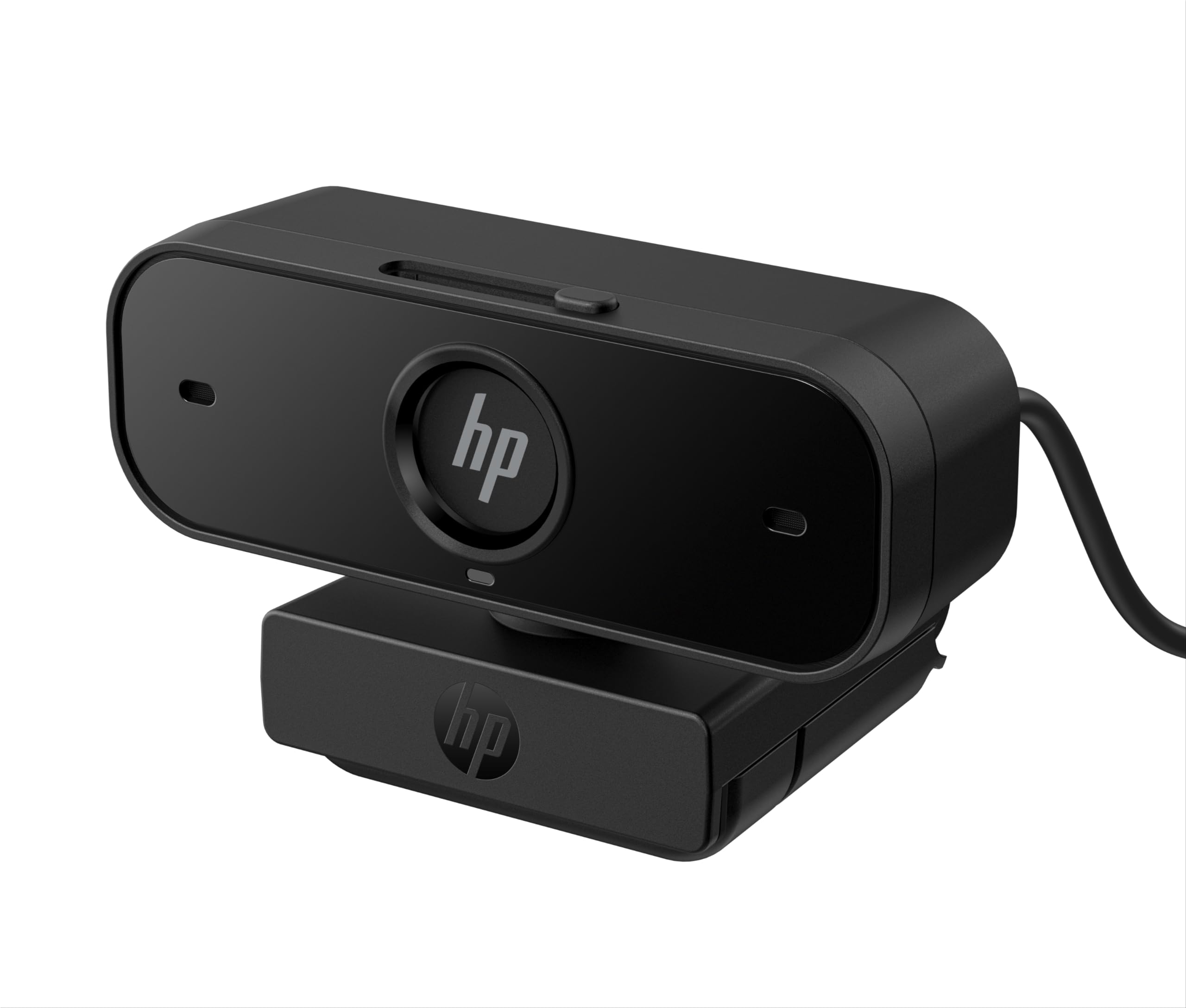 HP 430 FHD Webcam | Full HD 1080p | Dual Mics | Auto Focus | Lighting and Colour Correction | Privacy Shutter | 360° Swivel and 15° Tilt | 85° Field of View | Compatible with Chrome, PC or Mac | Black