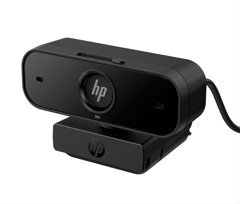 HP 430 FHD Webcam | Full HD 1080p | Dual Mics | Auto Focus | Lighting and Colour Correction | Privacy Shutter | 360° Swivel and 15° Tilt | 85° Field of View | Compatible with Chrome, PC or Mac | Black