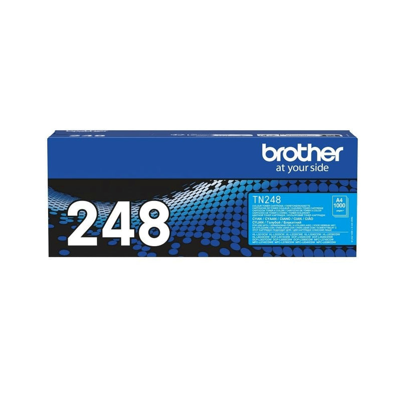 BROTHER TN-248C Toner Cartridge, Cyan, Single Pack, Standard Yield, Includes 1 x Toner Cartridge, Genuine Supplies