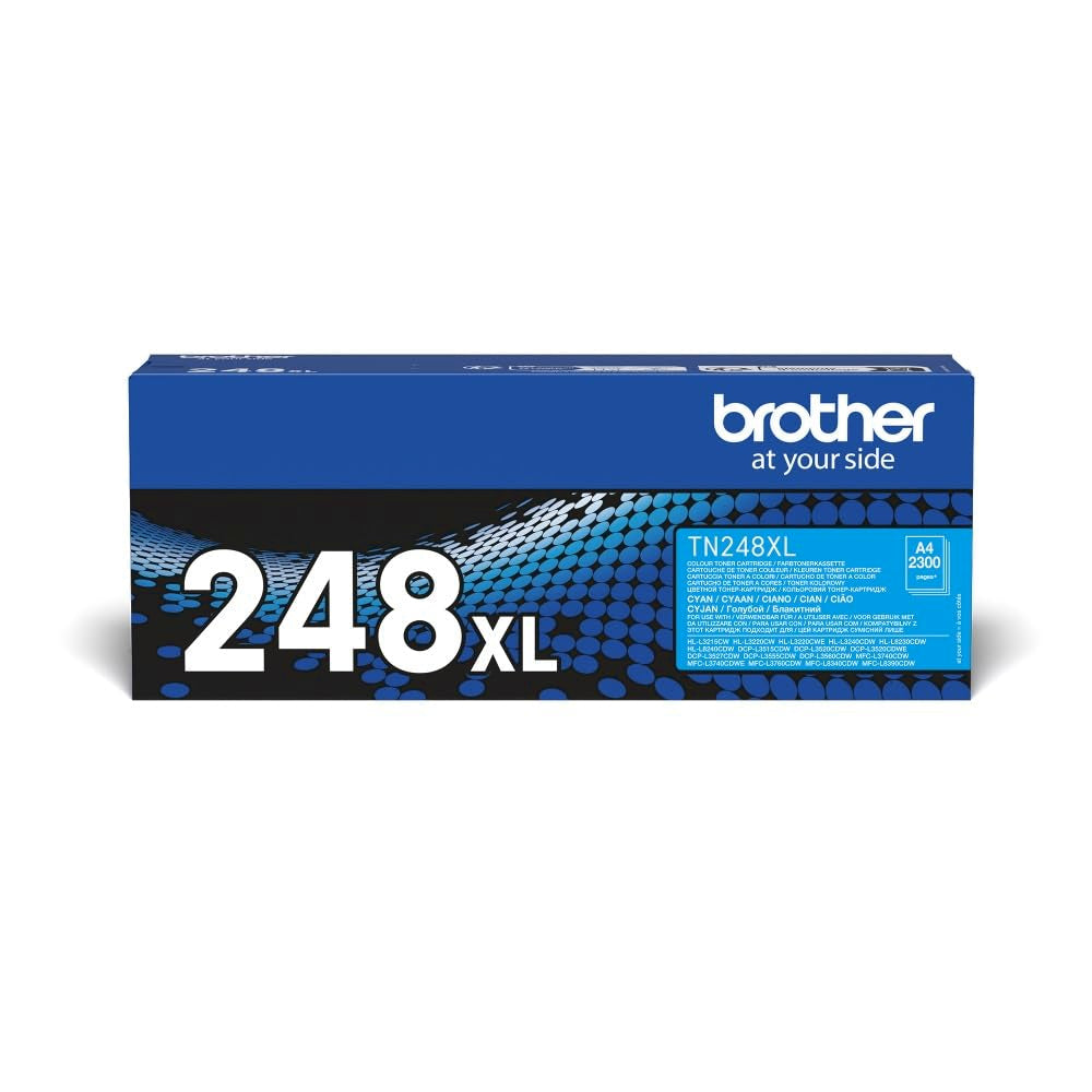 BROTHER TN-248XLC Toner Cartridge, Cyan, Single Pack, High Yield, Includes 1 x Toner Cartridge, Genuine Supplies