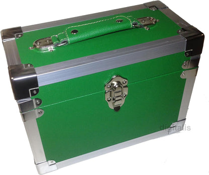 Steepletone SRB07CD CD & 7 Inch Vinyl Singles Retro Style Storage Carry Case GREEN