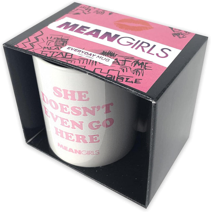 Lolita trotz Moi MG25801 Mean Girls Tasse aus Keramik, 11oz / 315 ml (She Doesn't Even Go Here