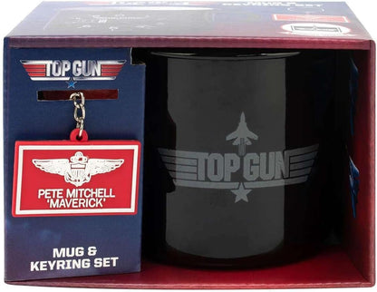 Blue Sky Studios Classic Top Gun Logo and Maverick Enamel Mug and Keyring Gift Set with Presentation Box