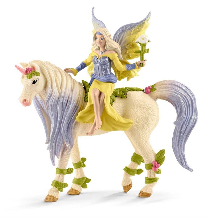 schleich BAYALA 70565 Fee Sera mit Blüten Einhorn Spielset - Fantasievolles Magisches Fee Meerjungfrau und Einhorn Spielset, Figuren Set - Einhorn Spielzeug ab 5 Jahren