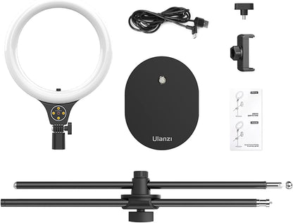 Ulanzi Desktop Overhead Shooting Bracket Ring Light Set with Tripod Ring-10