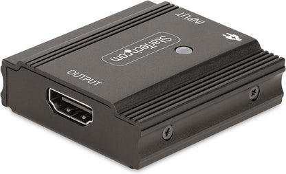 StarTech.com 33ft (10m) 8K 60Hz HDMI Signal Booster, Active HDMI 2.1 Inline Repeater and Video Signal Amplifier up to 8K 60Hz/4K 144Hz, Compact HDMI Cable Extender (33FT-8K-HDMI-BOOSTER